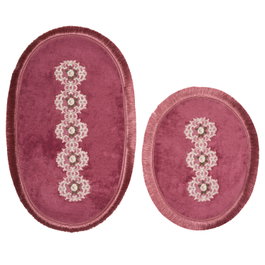 Mijölnir Juego de alfombras de baño fucsia